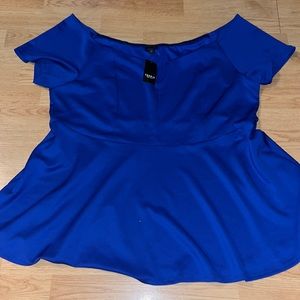 Torrid size 4 Blue top blouse NWT